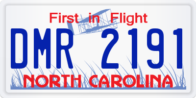 NC license plate DMR2191