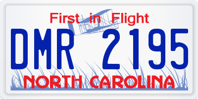 NC license plate DMR2195