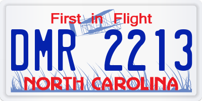 NC license plate DMR2213