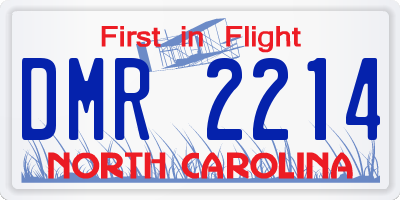 NC license plate DMR2214