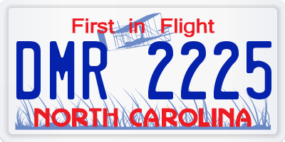 NC license plate DMR2225