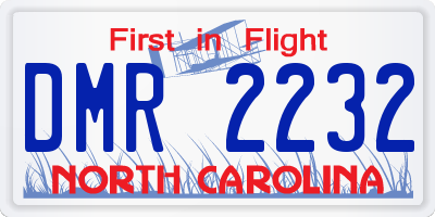 NC license plate DMR2232