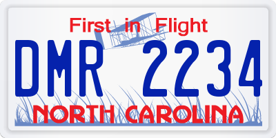 NC license plate DMR2234