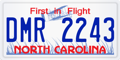 NC license plate DMR2243