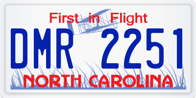 NC license plate DMR2251