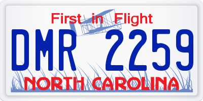 NC license plate DMR2259