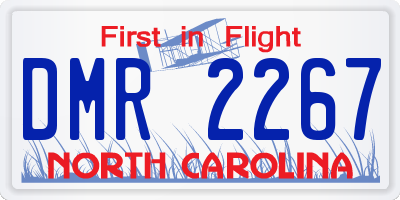 NC license plate DMR2267