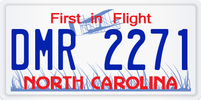 NC license plate DMR2271