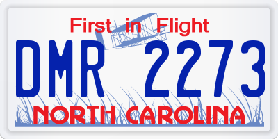 NC license plate DMR2273