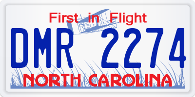 NC license plate DMR2274