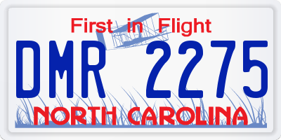 NC license plate DMR2275