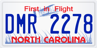 NC license plate DMR2278