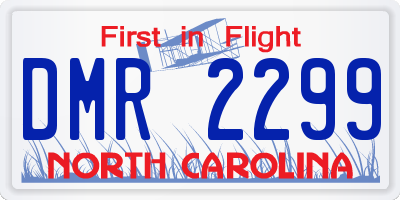 NC license plate DMR2299