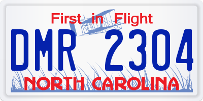NC license plate DMR2304
