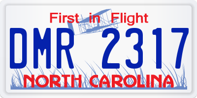 NC license plate DMR2317