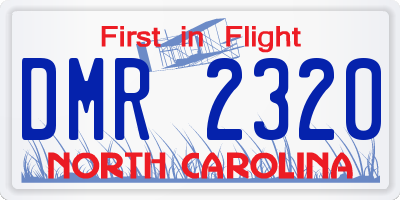 NC license plate DMR2320