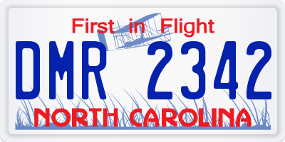 NC license plate DMR2342