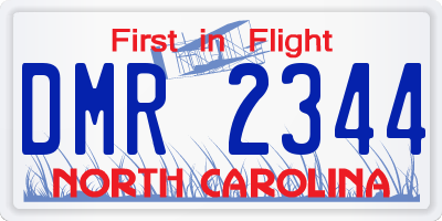 NC license plate DMR2344