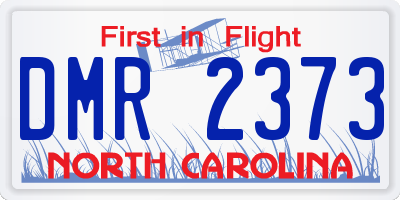 NC license plate DMR2373
