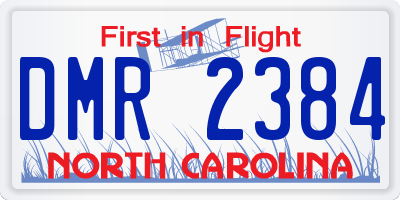 NC license plate DMR2384