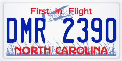 NC license plate DMR2390