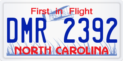 NC license plate DMR2392