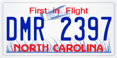 NC license plate DMR2397