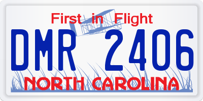 NC license plate DMR2406