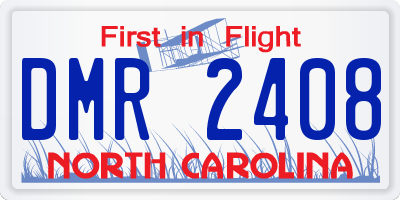 NC license plate DMR2408