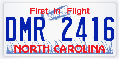 NC license plate DMR2416