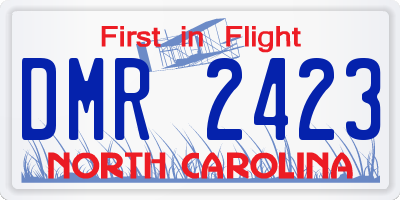 NC license plate DMR2423