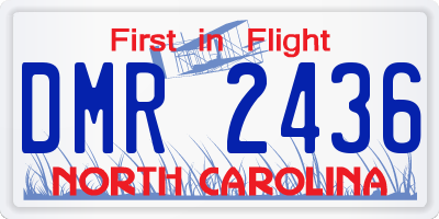 NC license plate DMR2436