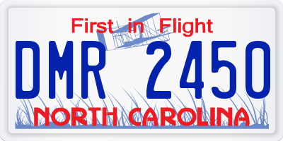 NC license plate DMR2450