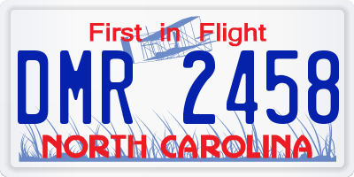 NC license plate DMR2458