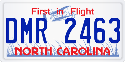 NC license plate DMR2463