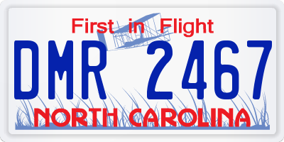 NC license plate DMR2467