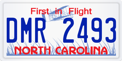 NC license plate DMR2493