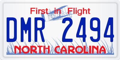 NC license plate DMR2494