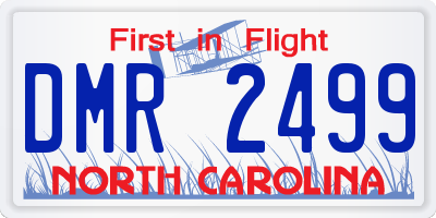 NC license plate DMR2499