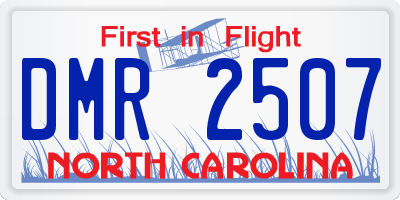 NC license plate DMR2507