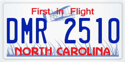 NC license plate DMR2510