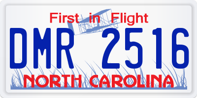 NC license plate DMR2516