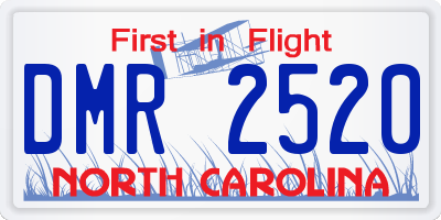 NC license plate DMR2520