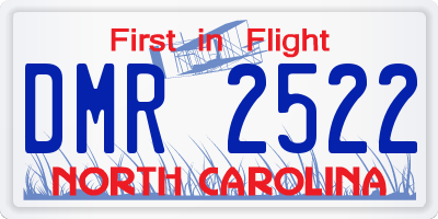 NC license plate DMR2522