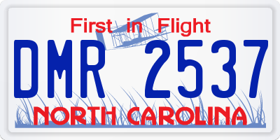 NC license plate DMR2537