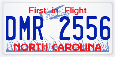 NC license plate DMR2556