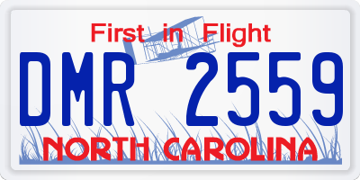 NC license plate DMR2559