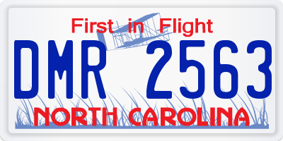 NC license plate DMR2563