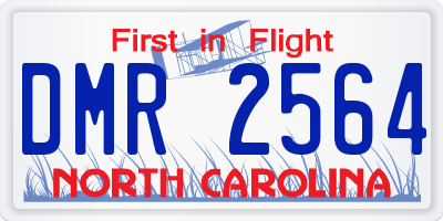NC license plate DMR2564