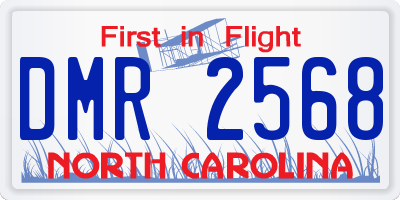 NC license plate DMR2568